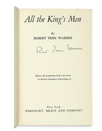 WARREN, ROBERT PENN. All the Kings Men.